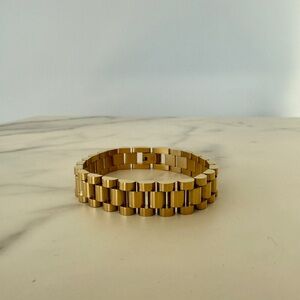 Stay Golden HI Chunky Gold Link Watch Band Bracelet 7 inches